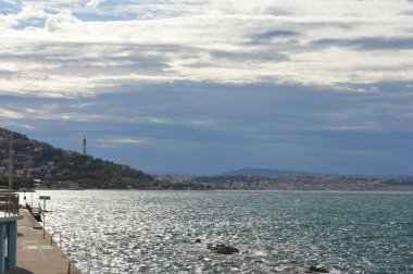 Hırvatistan yaz aylarında limanda Rijeka Fiume panoramik fotoğraf