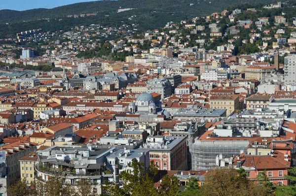 Panoráma Fotó Rijeka Fiume Kikötő Nyáron Horvátország — Stock Fotó