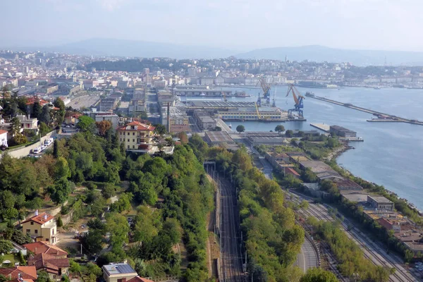 Vista Panorâmica Foto Rijeka Fiume Porto Croácia Verão — Fotografia de Stock