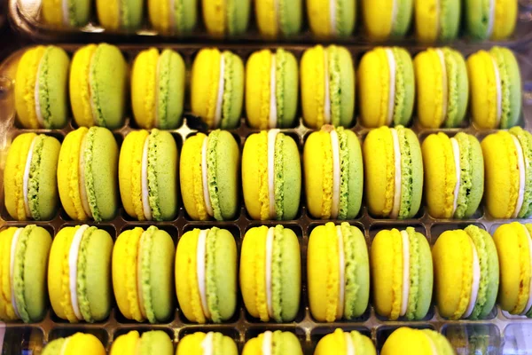 Fench macarons background close up — Stock Photo, Image