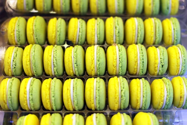 Fench macarons background close up — Stock Photo, Image