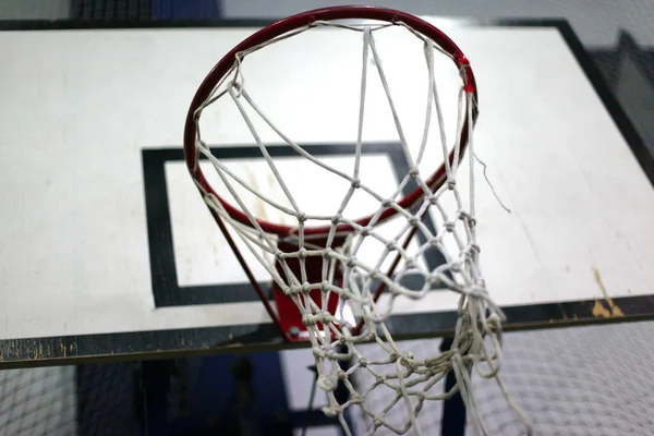 Basketball Ring Net Playing Basketball Indoors — Stock Photo, Image