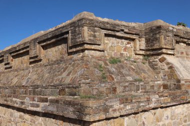 Meksika Maya şehri Oaxaca şehri yakınlarındaki Monte Alban 'da harabe.