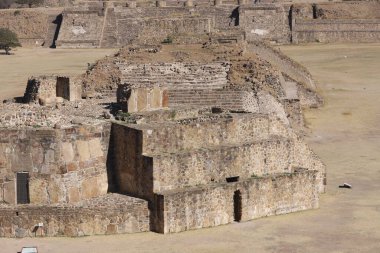 Meksika Maya şehri Oaxaca şehri yakınlarındaki Monte Alban 'da harabe.