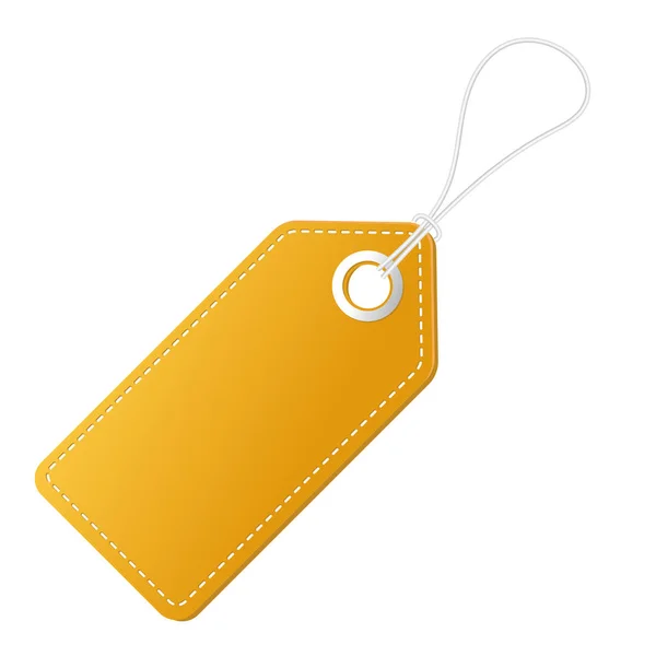 Realistic discount yellow tag for sale promotion. vintage label template. — Stock Photo, Image