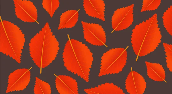 Automne fond orange avec des feuilles. Modèle moderne pour la vente de shopping, affiche promotionnelle ou bannière web. Modèle d'illustration vectorielle . — Image vectorielle