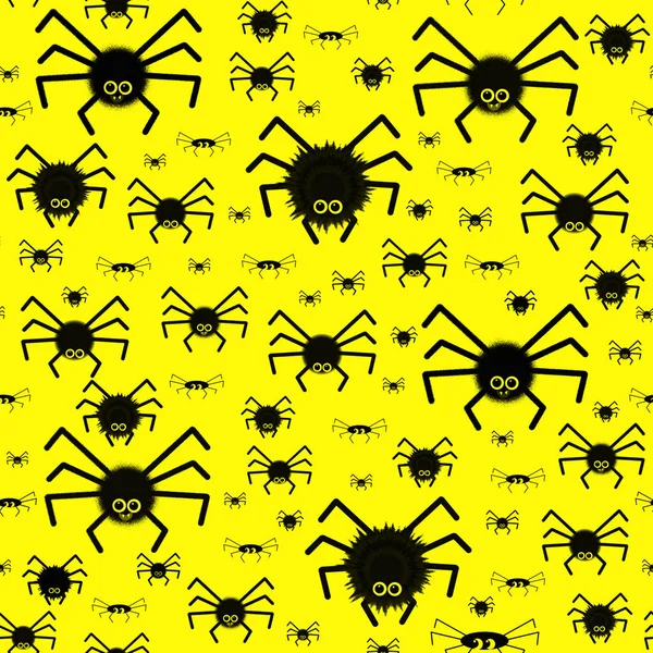 Pattern with spooky spiders.