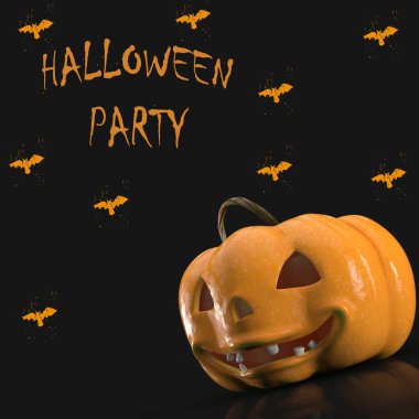 Cadılar Bayramı Balkabağı. 3D.