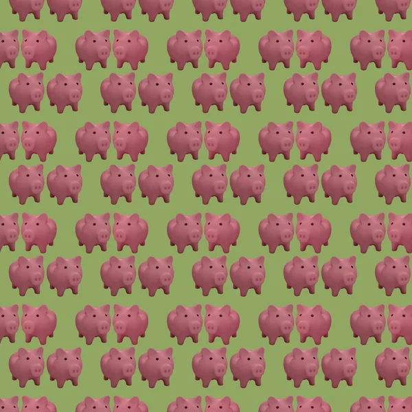 Colorfull pigs on the fashionable background. 3d. — Stock Photo, Image