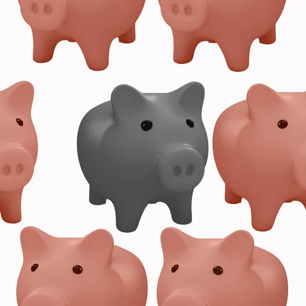 Seamless pattern with pigs. — Stock Photo, Image