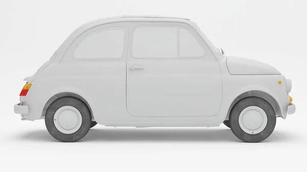 Итальянский автомобиль на белом фоне. Черно-белая концепция. Картонный эскиз — стоковое фото