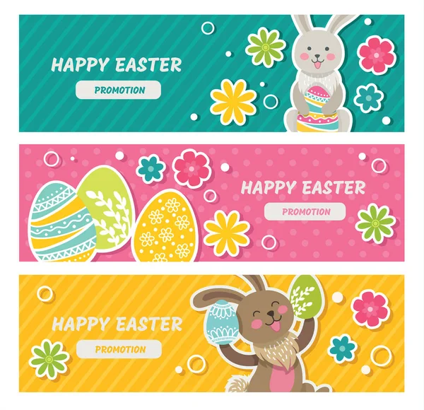 Sevimli Mutlu Paskalya Bayrak Seti