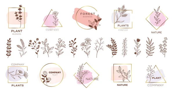 Pastel renklerle modern çiçek logosu dizaynı.