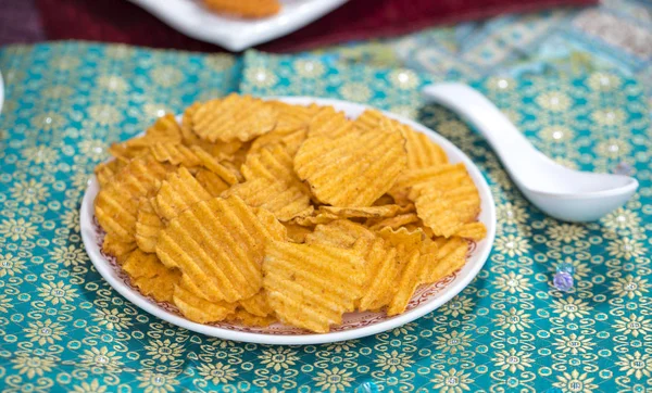 Fried and Salty Food Potato Chips decorative in Several backgrounds