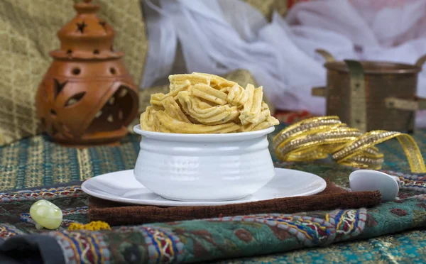 Fried and salty food Gathiya Namkeen