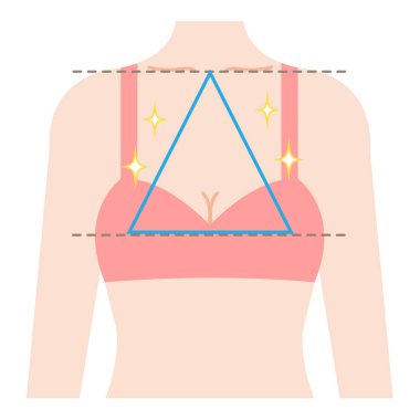 güzel göğüs ve sarkmış meme. Beyaz arka planda yalıtılmış çizimden önce ve sonra