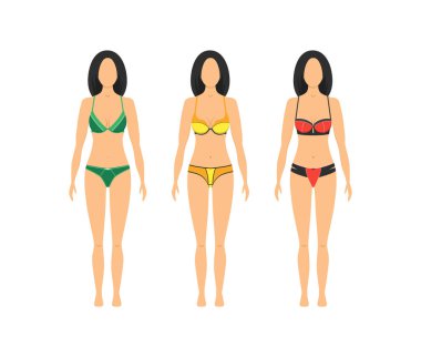 Kadınlar düz iç çamaşırı koleksiyonu