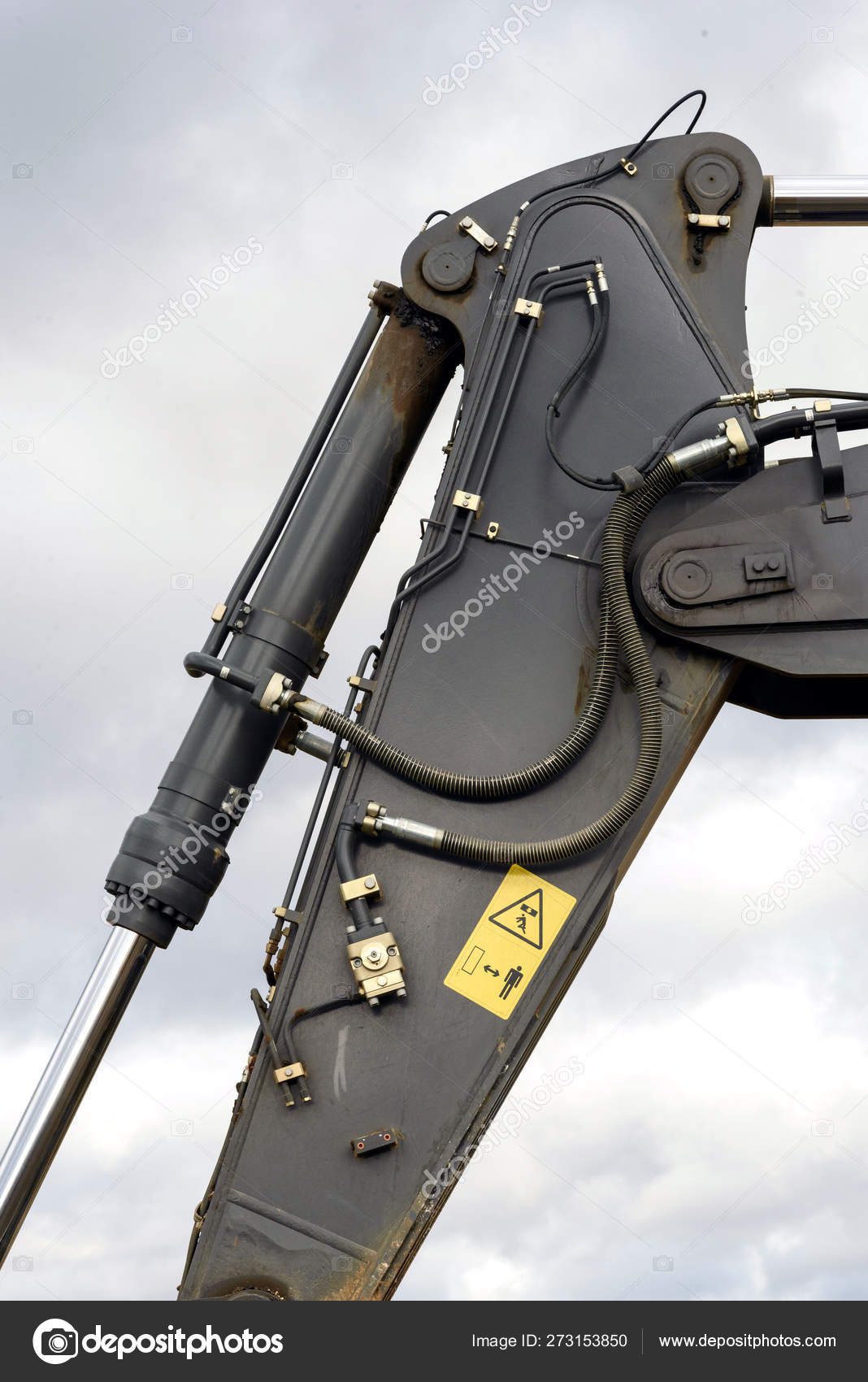 Hydraulic Machine Arm Pipes Excavator Stock Photo by ©johndwilliamsUK
