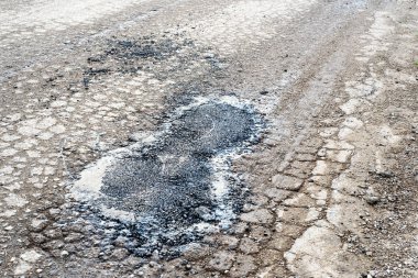Siyah Tarmac ve onarım için kırık yol