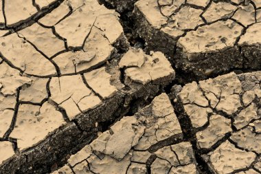 Kırık çamur Earth kuraklık arka plan makro