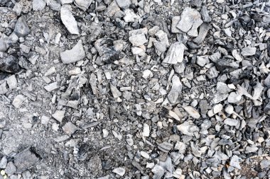 Siyah yanık kömür yangın Remains