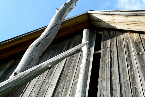 Old Timber Log Building Details — Stock Photo, Image