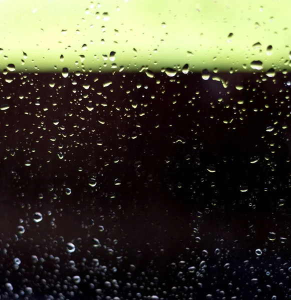 Condensation Rain Droplets on Glass Window — Stock Photo, Image