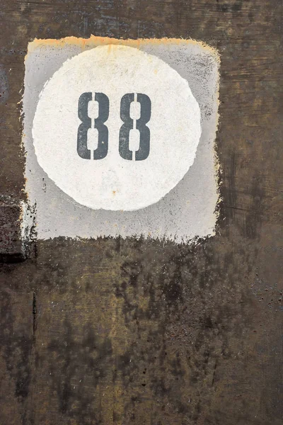 Número 88 en Negro Blanco Vintage —  Fotos de Stock