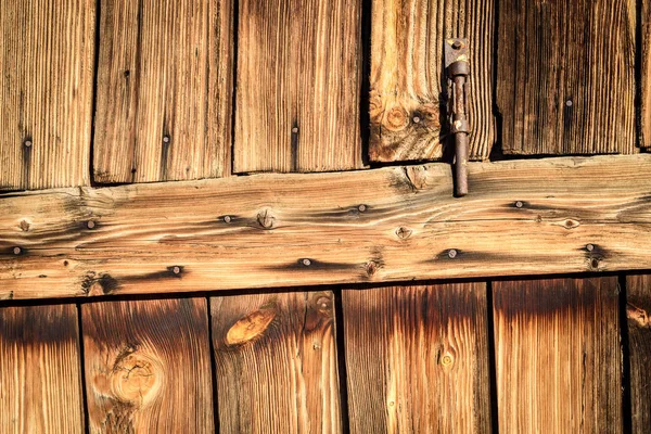 Metal Hinge Wood Texture in Orange — Stock Photo, Image
