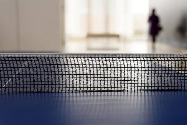 Czarny ping pong tenis stołowy NET — Zdjęcie stockowe