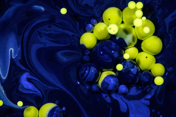 Yellow and Blue Toxic Chemical Leak — Stock Photo, Image