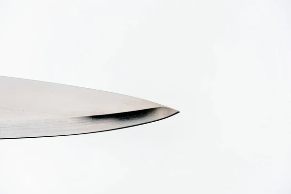 Couteau en métal tranchant Macro bord lame — Photo