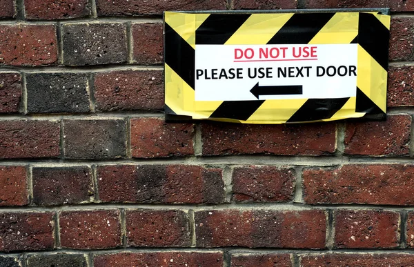 Do Not Use Door Sign