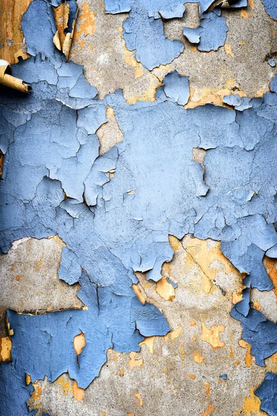 Crumbling Blue Painted Vintage Wall