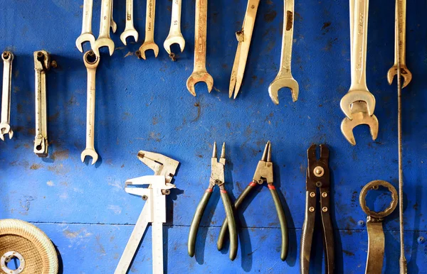 Mechanic Work Tools Hanging — Stock Photo, Image