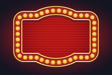 Işıklı tabela ampulü parlayan vintage tarzı