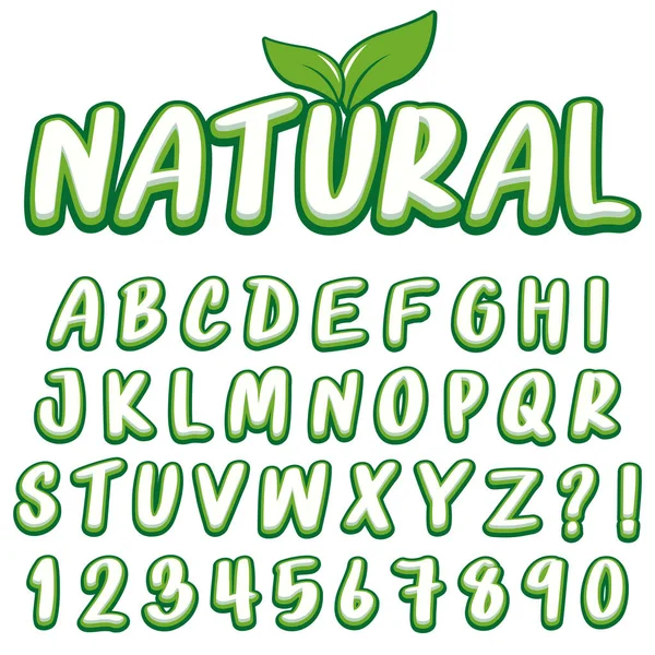 字母拼法与数字自然风格设计 — 图库矢量图片