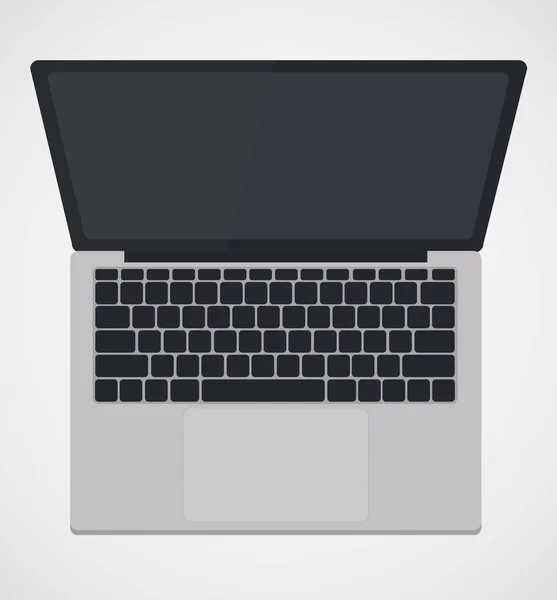 Laptop Oder Notebook Flachen Design — Stockvektor