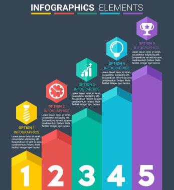 INFOGRAPHICS element tasarımı ilk beştedir