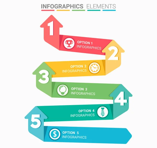 Infogphics Business Staircase Элемент Проектирования Числа — стоковый вектор