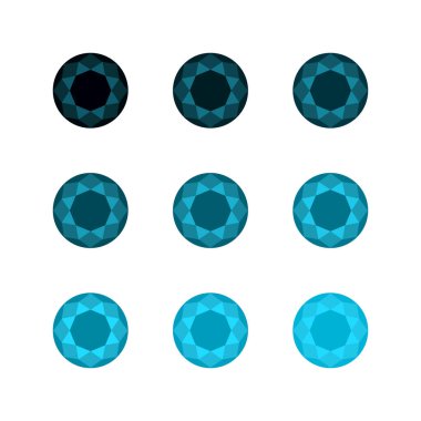 sentetik safir, elmas seti, kübik zirkon, yarı değerli mücevherler izole edilmiş zümrüt safir yakut rengi turmalin peridot aquamarine agate spinel. 