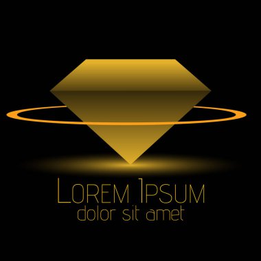 Gemstone mücevher logosu, elmas logosu, safir, yakut, spinel, peridot, aquamarine veya mücevher şirketi için zümrüt arkaplan tasarımı simgesi kullanımı