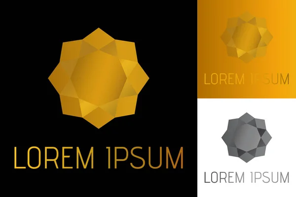 Kamienie Projekt Ikona Wykorzystania Logo Klejnotów Logo Diament Szafir Rubin — Wektor stockowy