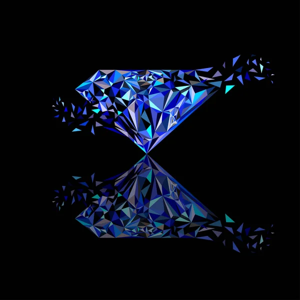 宝石ロゴ ダイヤモンドロゴ サファイア ルビー スピネル ペリドット アクアマリンまたはエメラルドの背景の宝石や宝石会社のための宝石デザインアイコンの使用 — ストックベクタ