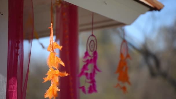 Индийская свадьба традиционный цветочный декор — стоковое видео