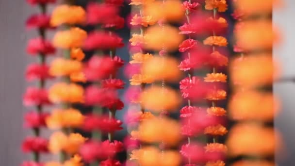 Indian wedding traditional floral decor — Stock Video