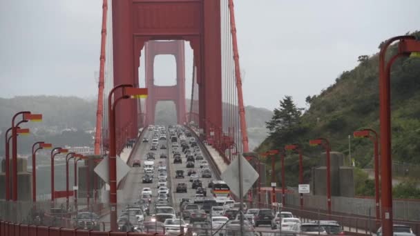 San francisco köprü, gündüz, gece, uzak ve yakın — Stok video