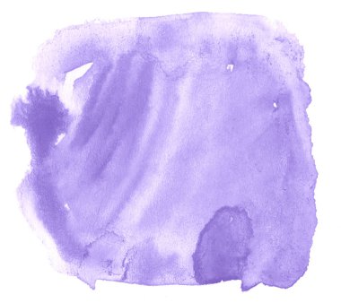 Lila pastel suluboya çizilmiş izole yıkama leke metin, tasarım için beyaz arka plan üzerinde. Soyut fırça için duvar kağıdı, tarafından yapılan doku etiket.