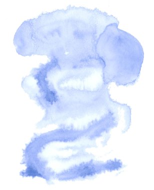 Metin, tasarım için beyaz zemin üzerine mavi pastel suluboya çizilmiş izole yıkama leke. Soyut fırça için duvar kağıdı, tarafından yapılan doku etiket.;