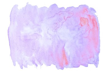 Lila pastel suluboya çizilmiş izole yıkama leke metin, tasarım için beyaz arka plan üzerinde. Soyut fırça için duvar kağıdı, tarafından yapılan doku etiket.